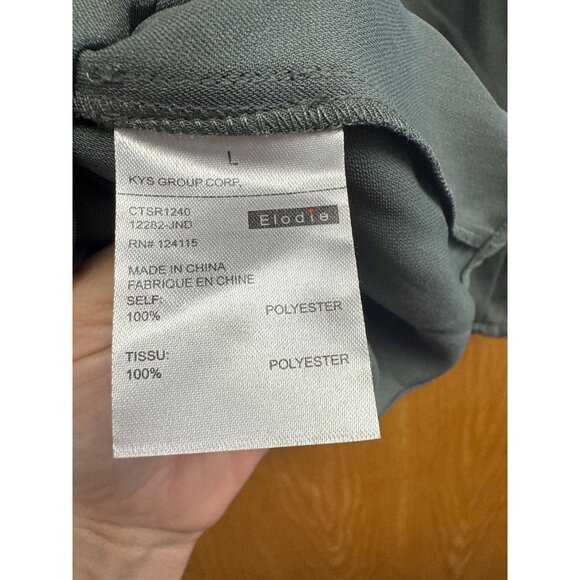 Elodie Womens Double-Breasted Blazer Jacket Large Polyester Green - Picture 5 of 7